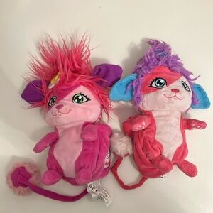 2 x Popples , plush toy / stuffies . Bubbles and Sunny by SpinMaster toys